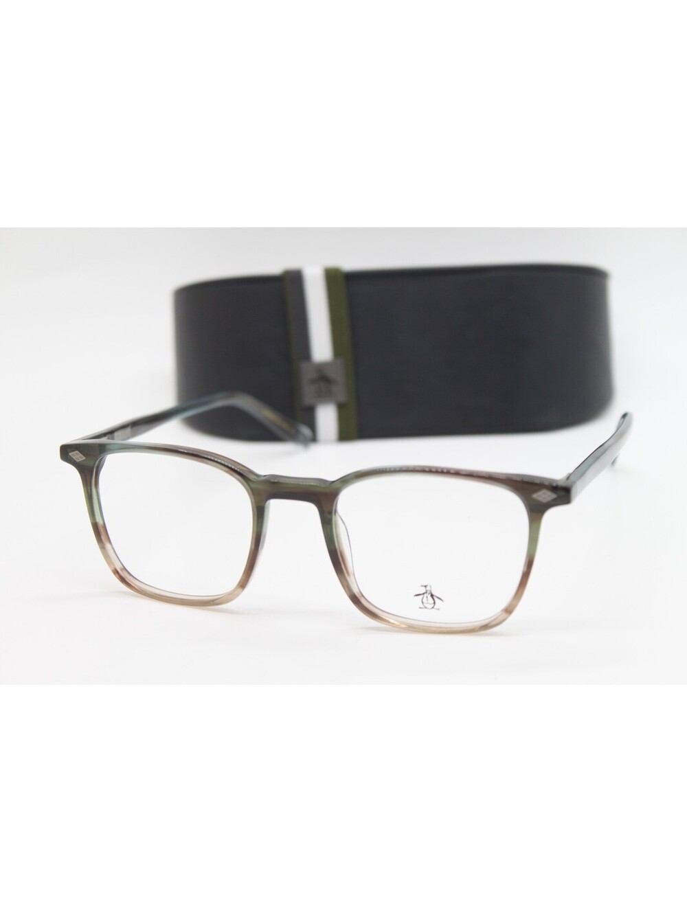NEW PENGUIN THE DAVIS DN FADED DENIM AUTHENTIC EYEGLASSES W/CASE 49-20